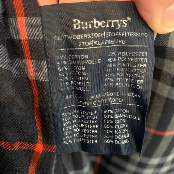 Vintage Burberry Navy Trench Coat - Picture 6 of 9